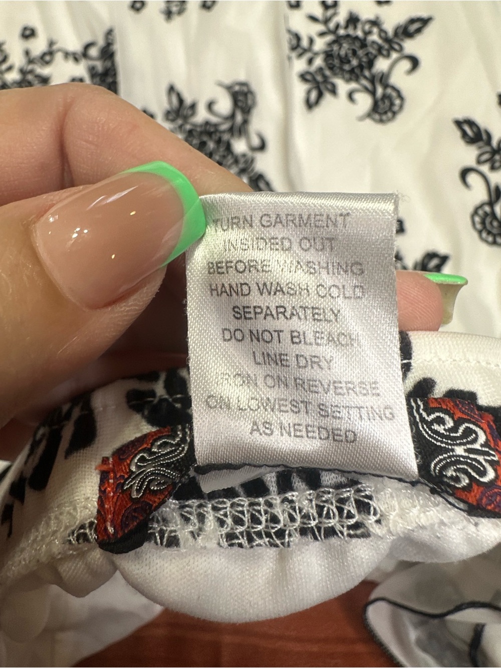 Trixxi 2X Black White Floral Flocked Dress Empire Waist Sleeveless Cocktail Plus - Picture 12 of 12